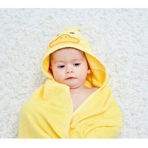 HipHop Panda Baby Hooded Towel - Yellow Duck, 30 x 40 - Picture 5 of 7